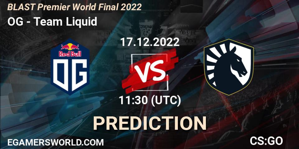 OG vs Team Liquid: Match Prediction. 17.12.22, CS2 (CS:GO), BLAST Premier World Final 2022