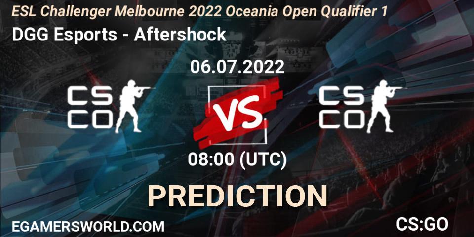 DGG Esports vs Aftershock: Match Prediction. 06.07.2022 at 08:00, Counter-Strike (CS2), ESL Challenger Melbourne 2022 Oceania Open Qualifier 1