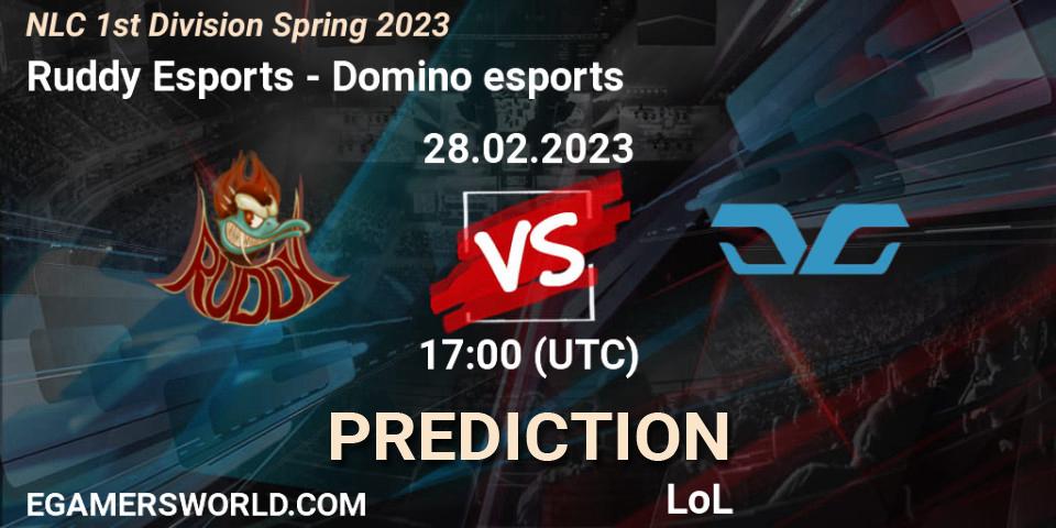 Ruddy Esports vs Domino esports: Match Prediction. 28.02.23, LoL, NLC 1st Division Spring 2023