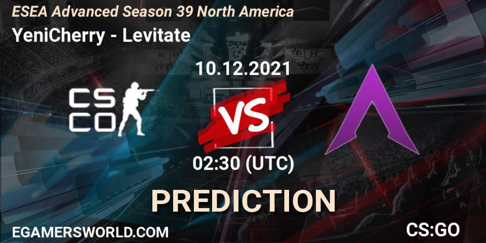 YeniCherry vs Levitate Esports: Match Prediction. 10.12.2021 at 02:30, Counter-Strike (CS2), ESEA Advanced Season 39 North America