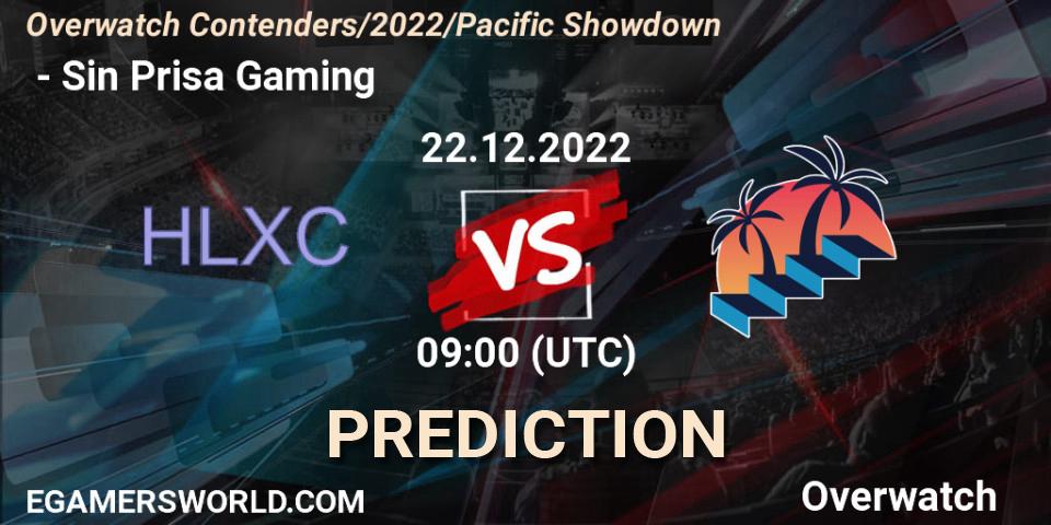 荷兰小车 vs Sin Prisa Gaming: Match Prediction. 22.12.2022 at 09:00, Overwatch, Overwatch Contenders 2022 Pacific Showdown