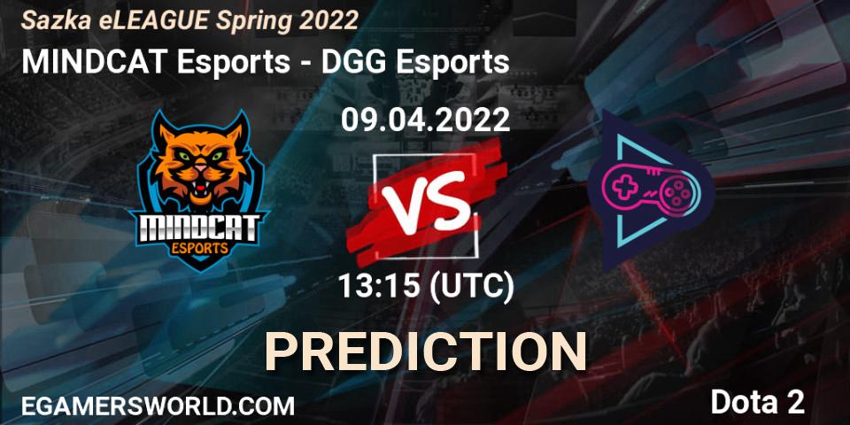 MINDCAT Esports vs DGG Esports: Match Prediction. 09.04.2022 at 13:55, Dota 2, Sazka eLEAGUE Spring 2022