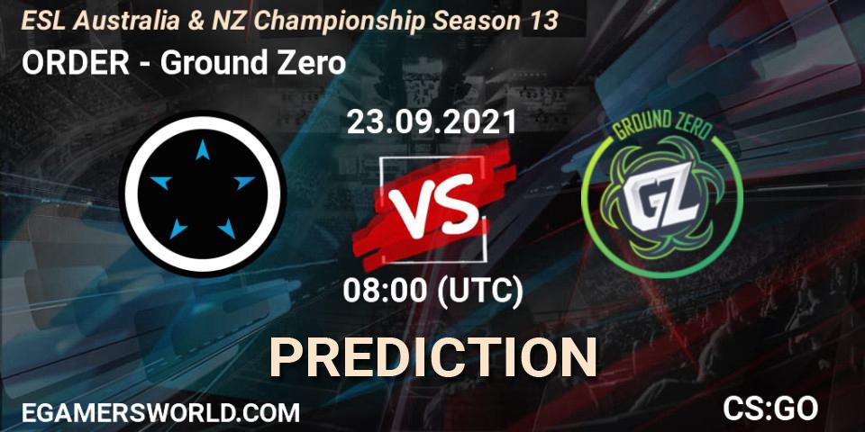ORDER vs Hazard: Match Prediction. 23.09.2021 at 08:00, Counter-Strike (CS2), ESL Australia & NZ Championship Season 13