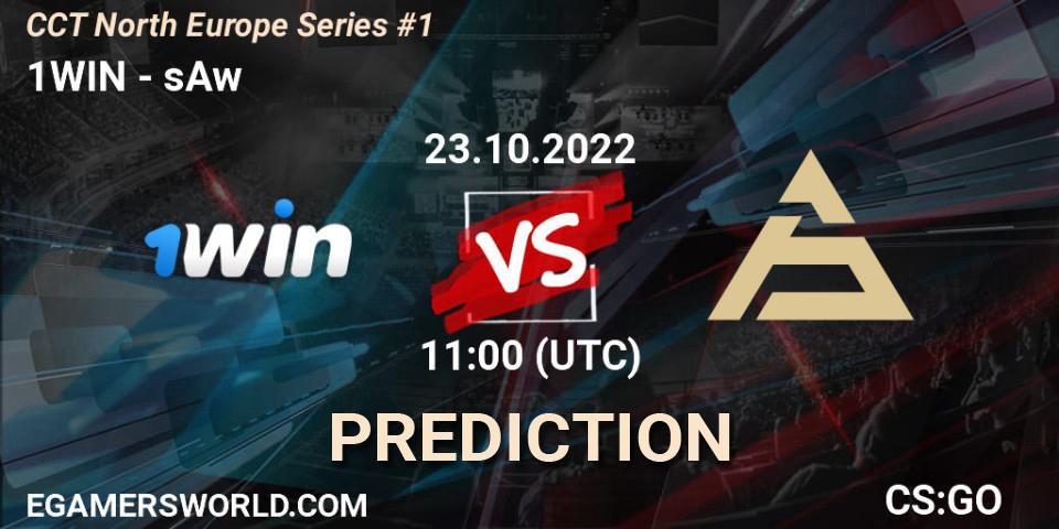 1WIN vs sAw: Match Prediction. 23.10.2022 at 12:15, Counter-Strike (CS2), CCT North Europe Series #1