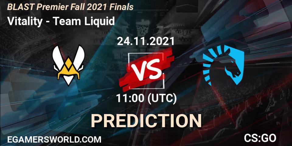 Vitality vs Team Liquid: Match Prediction. 24.11.2021 at 11:00, Counter-Strike (CS2), BLAST Premier Fall 2021 Finals