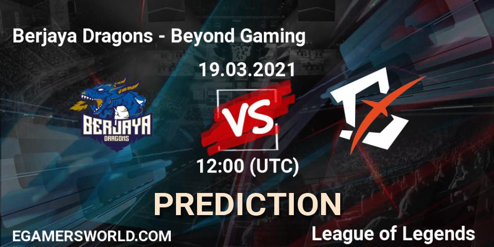 Berjaya Dragons vs Beyond Gaming: Match Prediction. 19.03.2021 at 12:00, LoL, PCS Spring 2021 - Group Stage