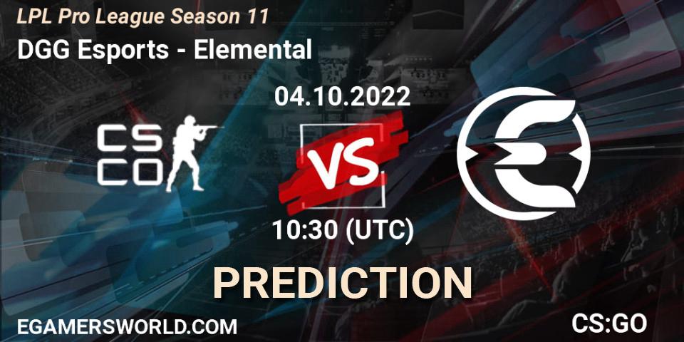 DGG Esports vs Elemental: Match Prediction. 04.10.2022 at 11:00, Counter-Strike (CS2), LPL Pro League 2022 Season 2