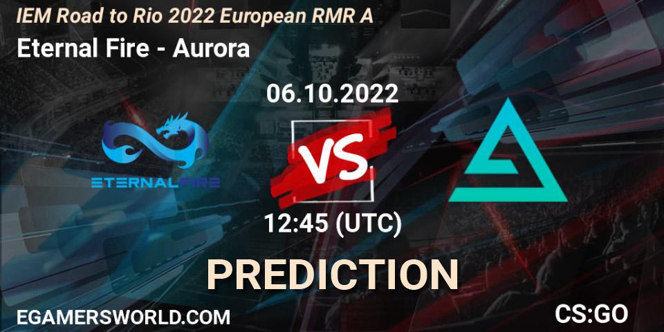 Eternal Fire vs Aurora: Match Prediction. 06.10.2022 at 13:15, Counter-Strike (CS2), IEM Road to Rio 2022 European RMR A