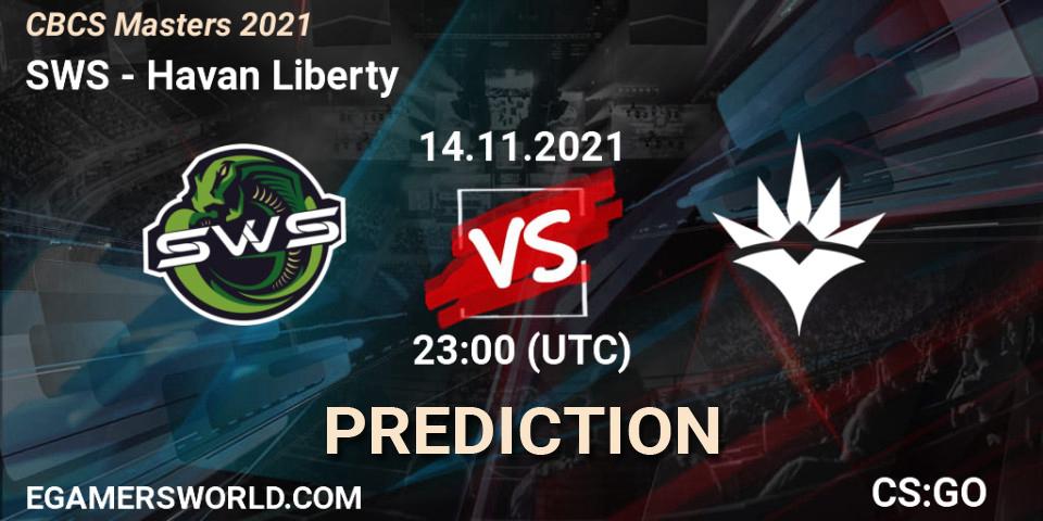 SWS vs Havan Liberty: Match Prediction. 14.11.2021 at 22:35, Counter-Strike (CS2), CBCS Masters 2021