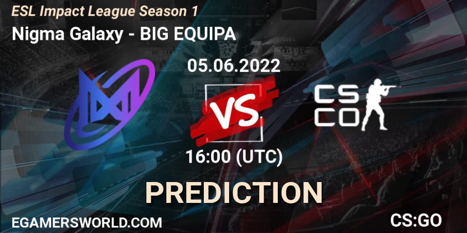 Galaxy Racer Female vs BIG EQUIPA: Match Prediction. 05.06.2022 at 16:00, Counter-Strike (CS2), ESL Impact League Season 1