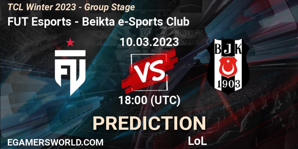 FUT Esports vs Beşiktaş e-Sports Club: Match Prediction. 17.03.2023 at 18:00, LoL, TCL Winter 2023 - Group Stage