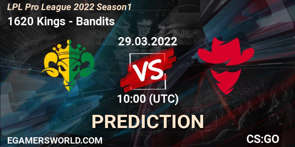 1620 Kings vs Bandits: Match Prediction. 29.03.2022 at 07:30, Counter-Strike (CS2), LPL Pro League 2022 Season 1