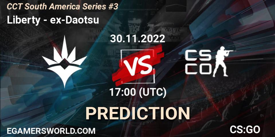 Liberty vs ex-Daotsu: Match Prediction. 30.11.22, CS2 (CS:GO), CCT South America Series #3
