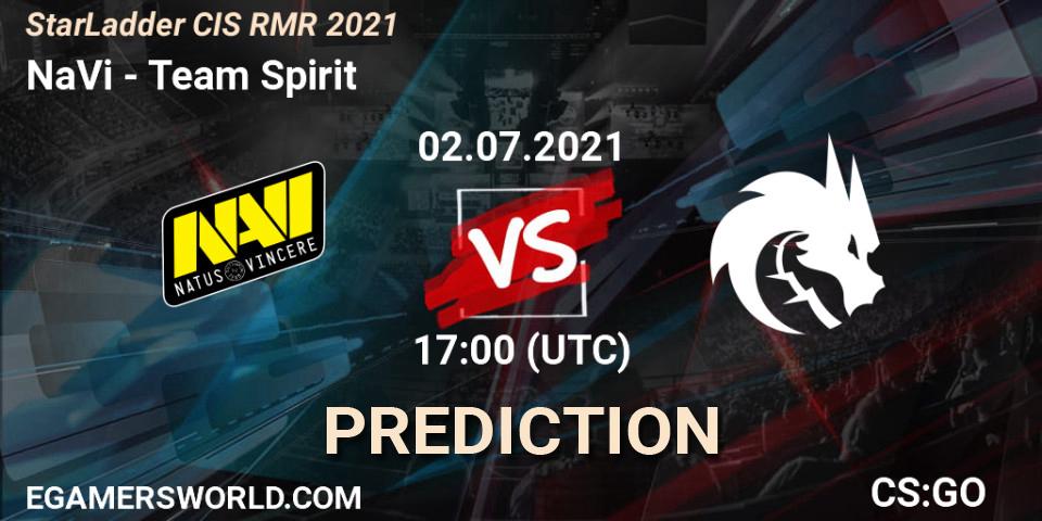 NaVi vs Team Spirit: Match Prediction. 02.07.2021 at 17:00, Counter-Strike (CS2), StarLadder CIS RMR 2021