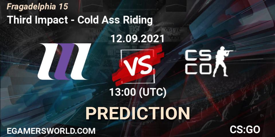 Third Impact vs Cold Ass Riding: Match Prediction. 12.09.2021 at 16:30, Counter-Strike (CS2), Fragadelphia 15