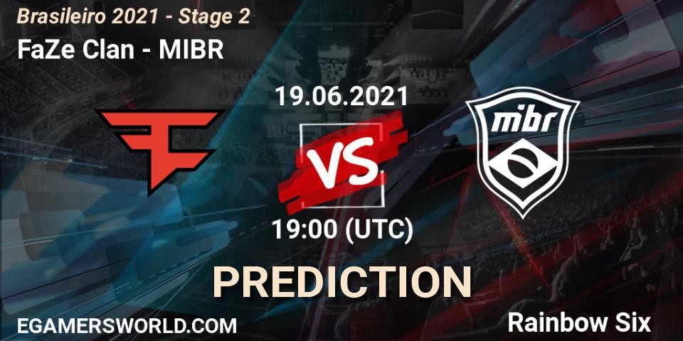 FaZe Clan vs MIBR: Match Prediction. 19.06.2021 at 19:00, Rainbow Six, Brasileirão 2021 - Stage 2