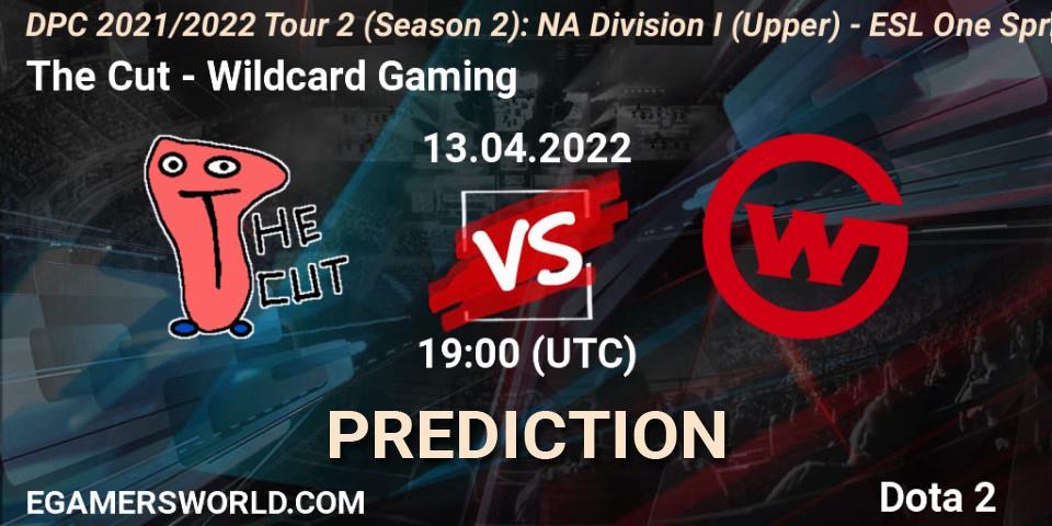 The Cut vs Wildcard Gaming: Match Prediction. 13.04.2022 at 20:00, Dota 2, DPC 2021/2022 Tour 2 (Season 2): NA Division I (Upper) - ESL One Spring 2022