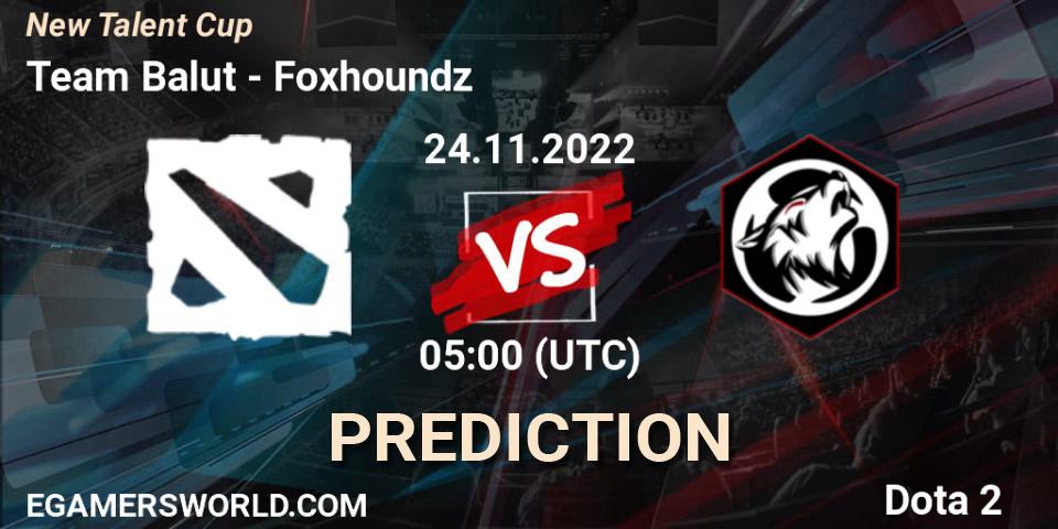 Team Balut vs Foxhoundz: Match Prediction. 24.11.2022 at 07:05, Dota 2, New Talent Cup