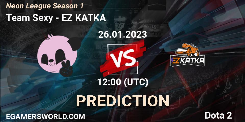 Team Sexy vs EZ KATKA: Match Prediction. 26.01.2023 at 12:06, Dota 2, Neon League Season 1