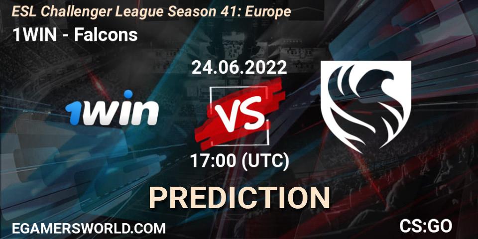 1WIN vs Falcons: Match Prediction. 24.06.2022 at 17:00, Counter-Strike (CS2), ESL Challenger League Season 41: Europe