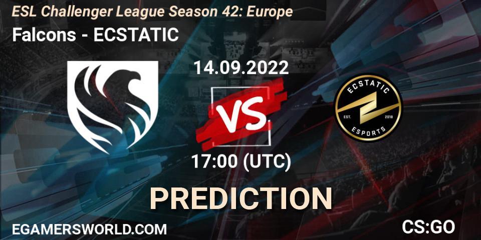 Falcons vs ECSTATIC: Match Prediction. 14.09.2022 at 17:00, Counter-Strike (CS2), ESL Challenger League Season 42: Europe