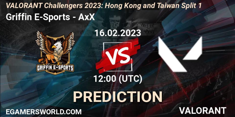 Griffin E-Sports vs AxX: Match Prediction. 16.02.2023 at 12:00, VALORANT, VALORANT Challengers 2023: Hong Kong and Taiwan Split 1
