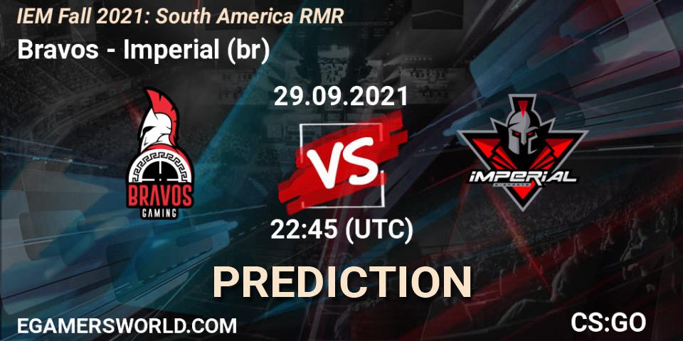 Bravos vs Imperial (br): Match Prediction. 29.09.2021 at 22:55, Counter-Strike (CS2), IEM Fall 2021: South America RMR