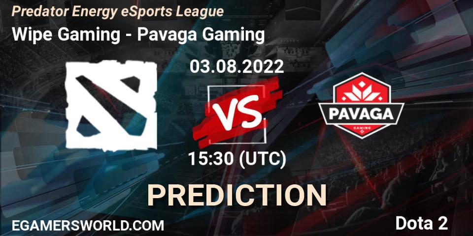Wipe Gaming vs Pavaga Gaming: Match Prediction. 03.08.22, Dota 2, Predator Energy eSports League