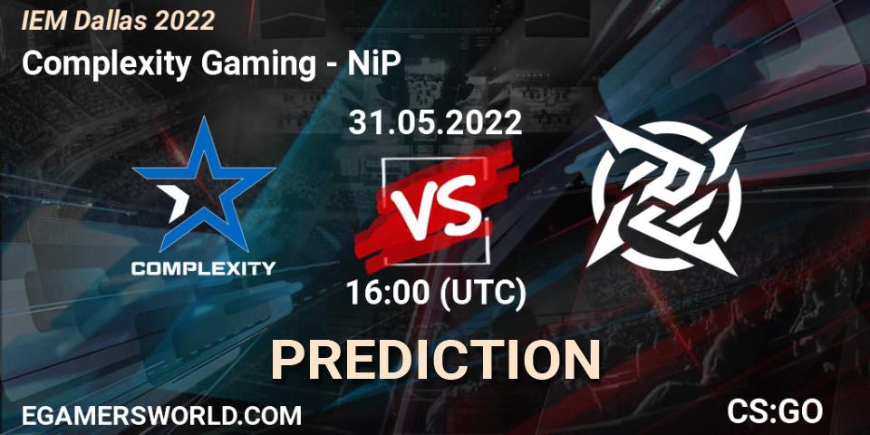 Complexity Gaming vs NiP: Match Prediction. 31.05.2022 at 16:00, Counter-Strike (CS2), IEM Dallas 2022