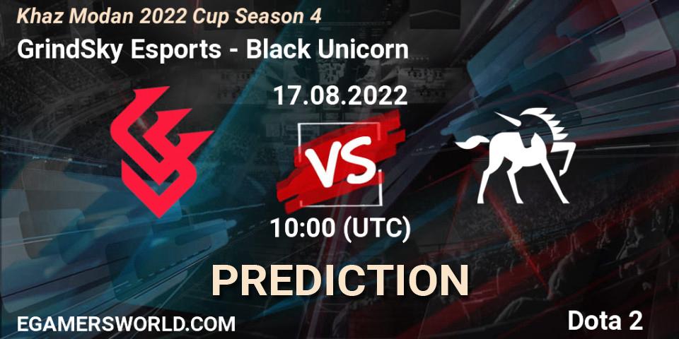 GrindSky Esports vs Black Unicorn: Match Prediction. 17.08.2022 at 10:00, Dota 2, Khaz Modan 2022 Cup Season 4
