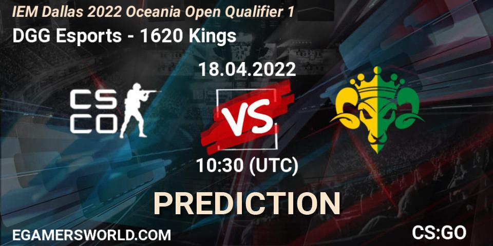 DGG Esports vs 1620 Kings: Match Prediction. 18.04.2022 at 10:30, Counter-Strike (CS2), IEM Dallas 2022 Oceania Open Qualifier 1