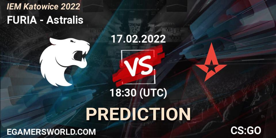 FURIA vs Astralis: Match Prediction. 17.02.2022 at 19:00, Counter-Strike (CS2), IEM Katowice 2022