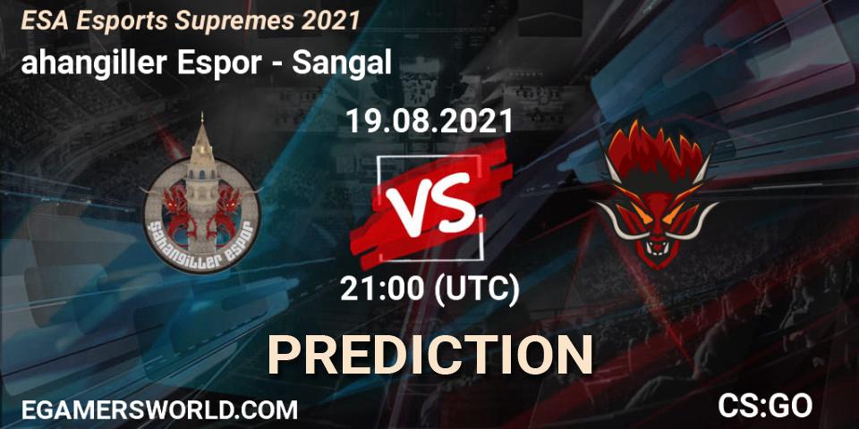 Şahangiller Espor vs Sangal: Match Prediction. 20.08.2021 at 15:20, Counter-Strike (CS2), ESA Esports Supremes 2021
