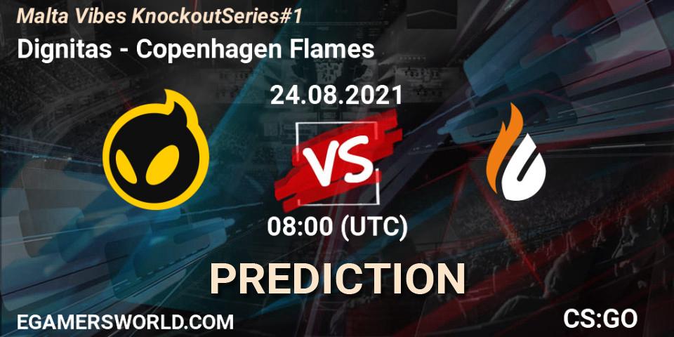 Dignitas vs Copenhagen Flames: Match Prediction. 24.08.2021 at 08:00, Counter-Strike (CS2), Malta Vibes Knockout Series #1