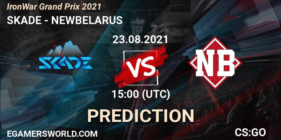 SKADE vs NEWBELARUS: Match Prediction. 23.08.2021 at 15:15, Counter-Strike (CS2), IronWar Grand Prix 2021