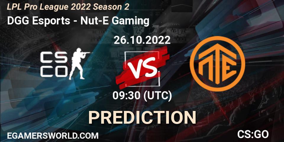DGG Esports vs Nut-E Gaming: Match Prediction. 26.10.2022 at 07:40, Counter-Strike (CS2), LPL Pro League 2022 Season 2
