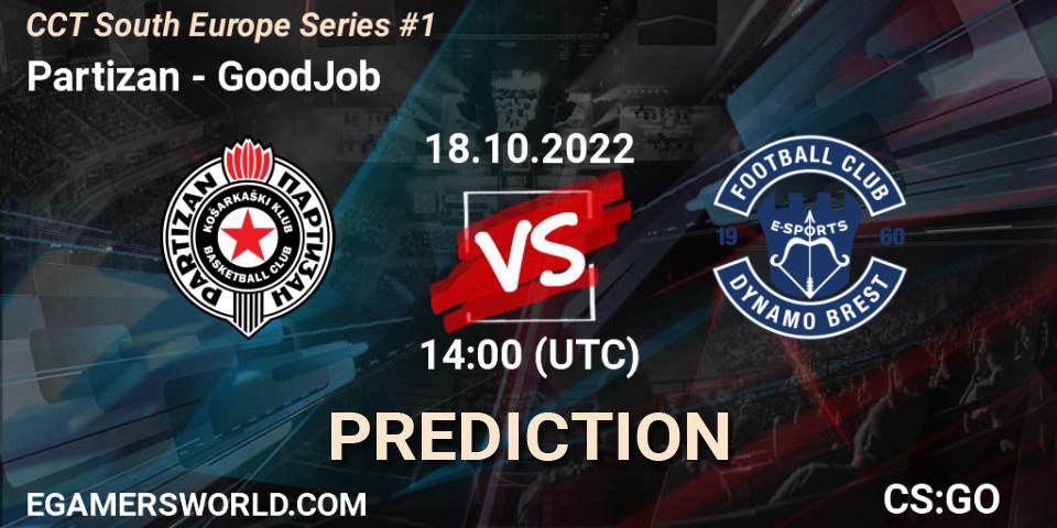 Partizan vs GoodJob: Match Prediction. 18.10.2022 at 14:00, Counter-Strike (CS2), CCT South Europe Series #1