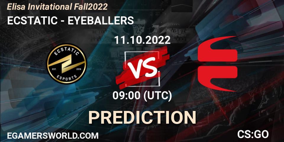 ECSTATIC vs EYEBALLERS: Match Prediction. 11.10.22, CS2 (CS:GO), Elisa Invitational Fall 2022