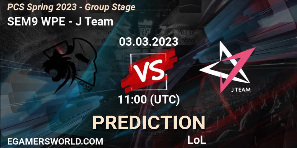 SEM9 WPE vs J Team: Match Prediction. 11.02.2023 at 09:00, LoL, PCS Spring 2023 - Group Stage