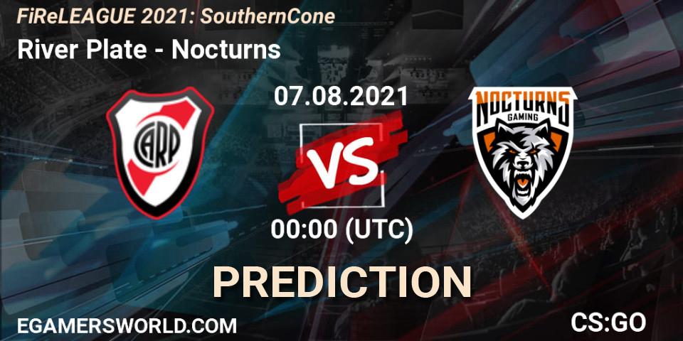 River Plate vs Nocturns: Match Prediction. 06.08.2021 at 21:10, Counter-Strike (CS2), FiReLEAGUE 2021: Southern Cone