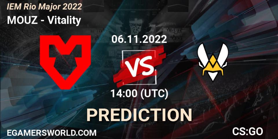 MOUZ vs Vitality: Match Prediction. 06.11.22, CS2 (CS:GO), IEM Rio Major 2022