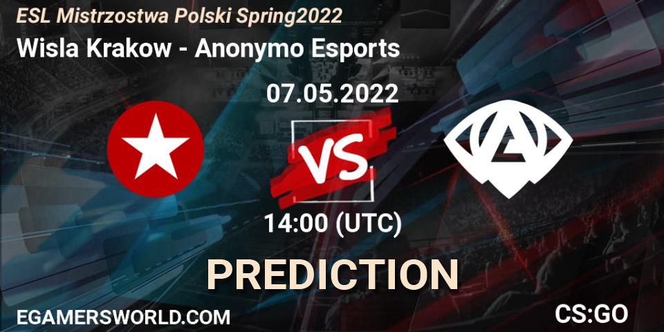 Wisla Krakow vs Anonymo Esports: Match Prediction. 07.05.22, CS2 (CS:GO), ESL Mistrzostwa Polski Spring 2022