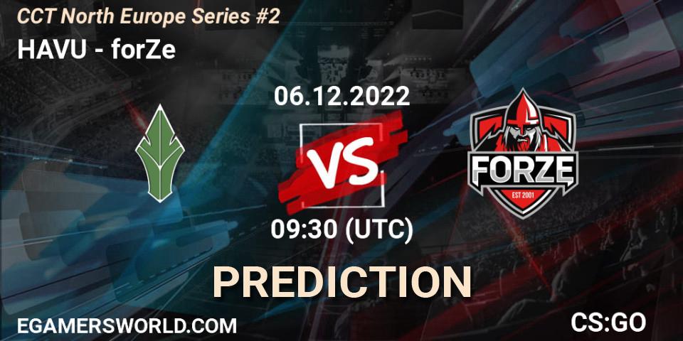 HAVU vs forZe: Match Prediction. 06.12.22, CS2 (CS:GO), CCT North Europe Series #2