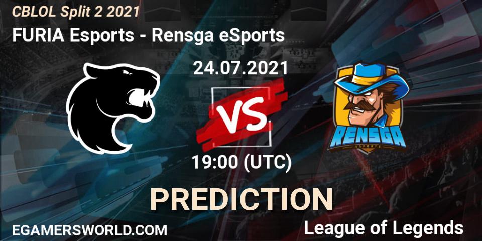 FURIA Esports vs Rensga eSports: Match Prediction. 24.07.2021 at 18:00, LoL, CBLOL Split 2 2021