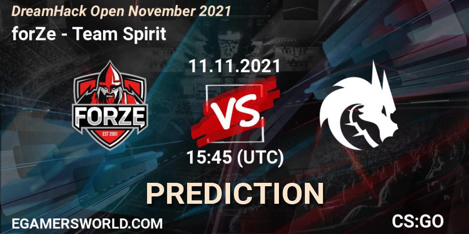 forZe vs Team Spirit: Match Prediction. 11.11.21, CS2 (CS:GO), DreamHack Open November 2021