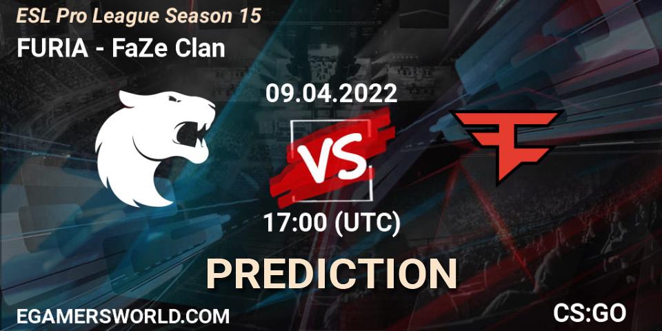 FURIA vs FaZe Clan: Match Prediction. 09.04.2022 at 17:00, Counter-Strike (CS2), ESL Pro League Season 15