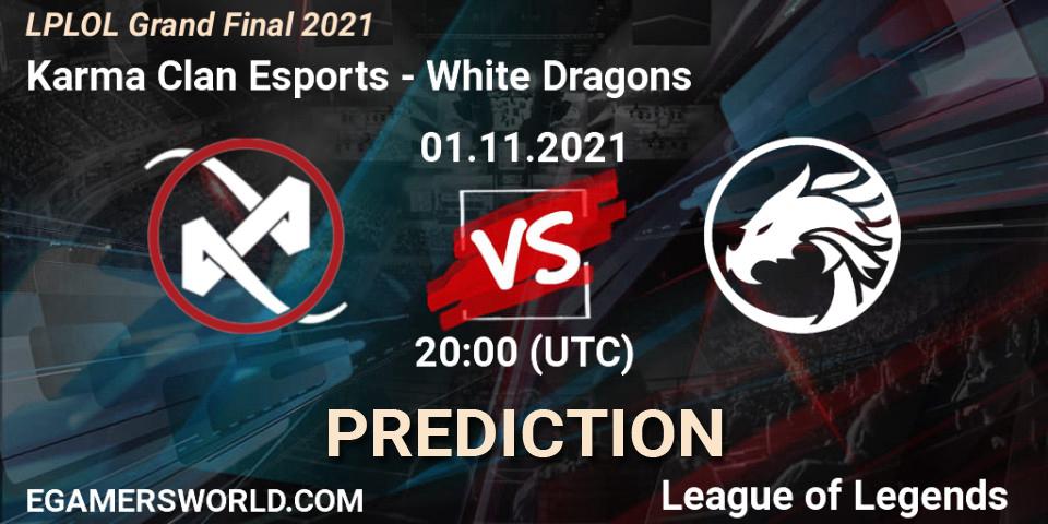 Karma Clan Esports vs White Dragons: Match Prediction. 01.11.2021 at 20:00, LoL, LPLOL Grand Final 2021