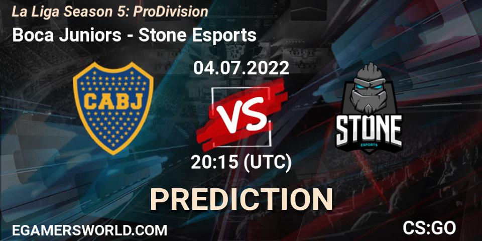 Boca Juniors vs Stone Esports: Match Prediction. 04.07.2022 at 20:15, Counter-Strike (CS2), La Liga Season 5: Pro Division