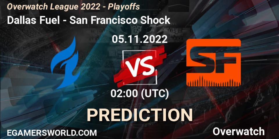 Dallas Fuel vs San Francisco Shock: Match Prediction. 05.11.2022 at 02:00, Overwatch, Overwatch League 2022 - Playoffs