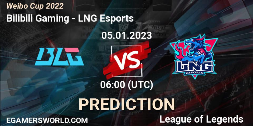 Bilibili Gaming vs LNG Esports: Match Prediction. 05.01.2023 at 06:00, LoL, Weibo Cup 2022